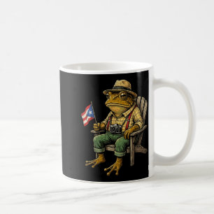 Caneca De Café Sapo coqui engraçado bandeira de porto rico taino 