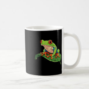 Caneca De Café Sapo de árvore de olho vermelho na folha homens an