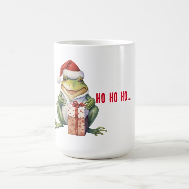 Caneca De Café Sapo de Natal engraçado personalizável (Centro)