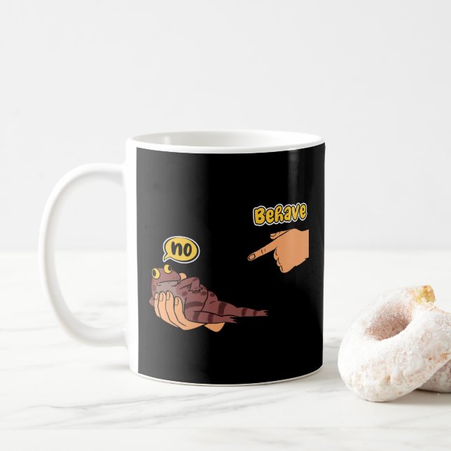Caneca De Café Sapo Desonesto Meme de Sapo Engraçado Não se Compo (Com Donut)