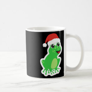 Caneca De Café Sapo Divertido Com Chapéu de Papai Noel Para Sapo