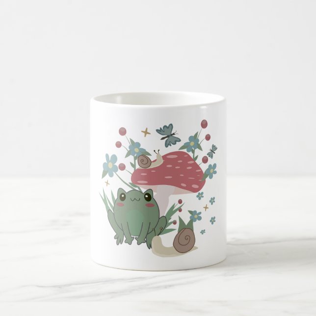 Caneca De Café Sapo e Caracol Fofos (Centro)
