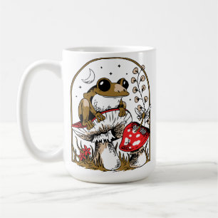 Caneca De Café Sapo em Cogumelo sob o Céu ao Luar