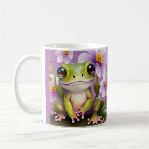 Caneca De Café Sapo em Flores