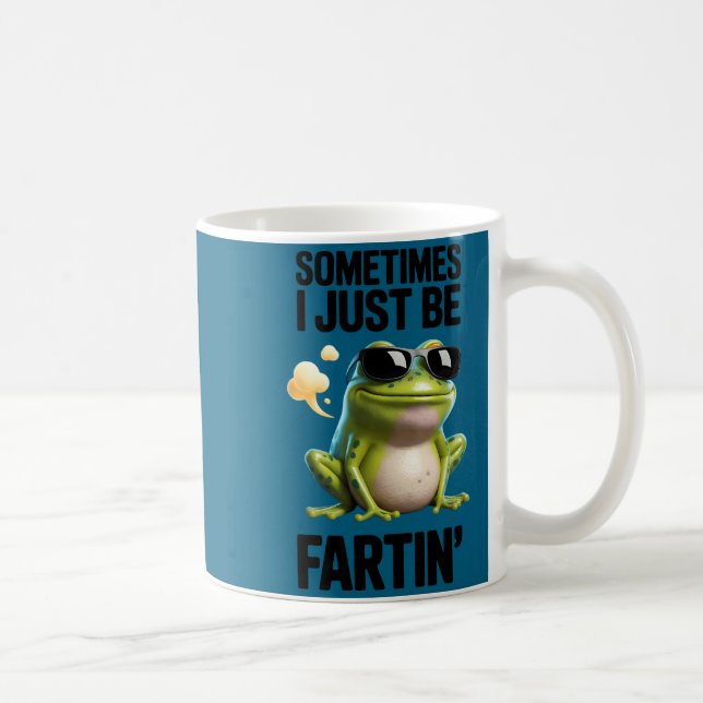 Caneca De Café Sapo Engraçado - Às Vezes Eu Estou Apenas Peidando (Direita)
