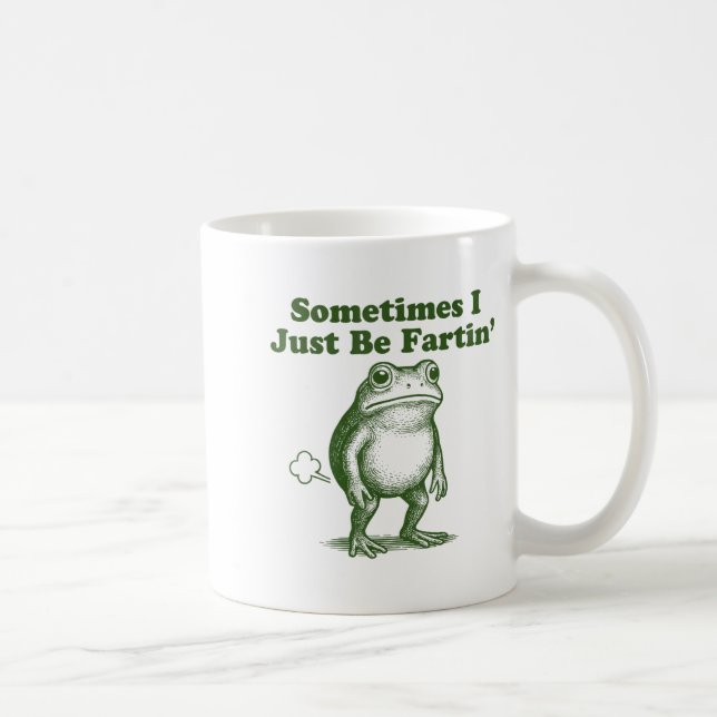 Caneca De Café Sapo Engraçado Às Vezes Eu Estou Soltando Pum Vint (Direita)