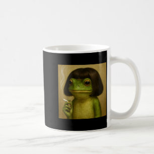 Caneca De Café Sapo engraçado corte de cabelo Bob fumando meme pa