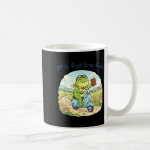 Caneca De Café Sapo engraçado meme fora para ler alguns livros am