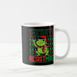 Caneca De Café Sapo Engraçado Retro Alegre Resistmas Litical Feio