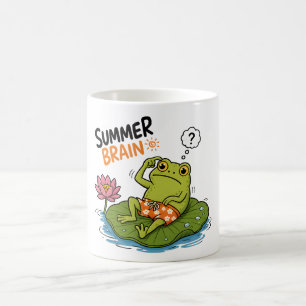 Caneca De Café Sapo Engraçado Verão Cérebro Sapo de Desenho Anima