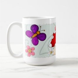 Caneca De Café Sapo Feliz Na Primavera