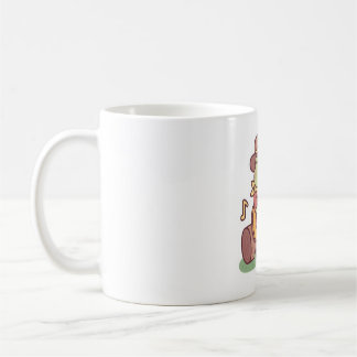 Caneca De Café Sapo Fofo Com Chapéu de Cowboy e Violão