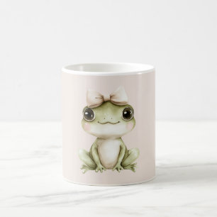 Caneca De Café Sapo Laço Rosa