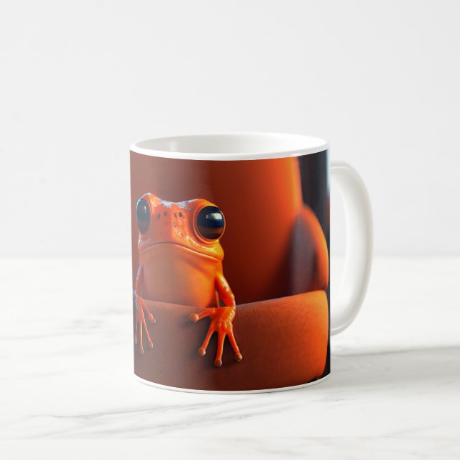 Caneca De Café Sapo Laranja (Frente Esquerda)