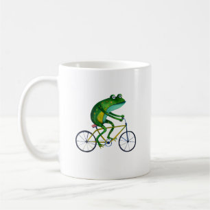 Caneca De Café Sapo Na Bicicleta