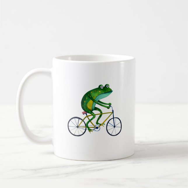 Caneca De Café Sapo Na Bicicleta (Esquerda)