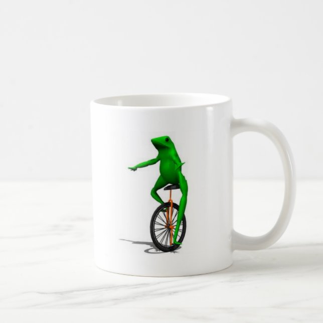 Caneca De Café Sapo no Unicycle Meme (Direita)