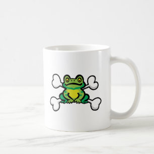 Caneca De Café sapo rã Caveira e Ossos Cruzados