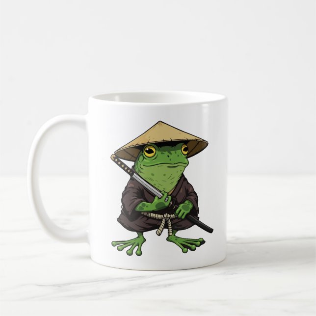 Caneca De Café sapo samurai japonês (Esquerda)