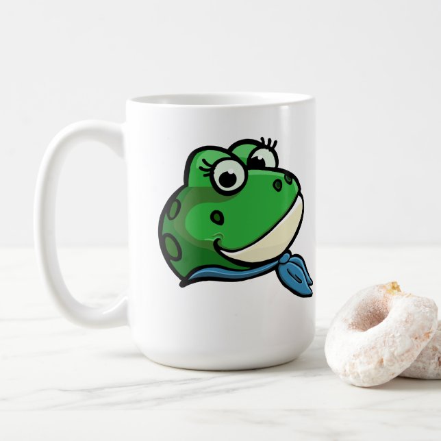 Caneca De Café Sapo Sorridente (Com Donut)