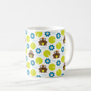 Caneca De Café Sapo & teste padrão sem emenda de Nenuphar