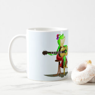 Caneca De Café Sapo tocando violão