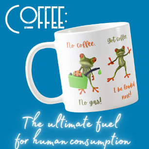 Caneca de café sapo verde-branca