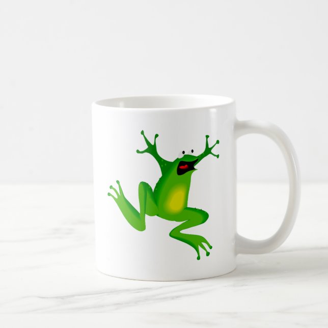 Caneca De Café sapo verde de dança (Direita)