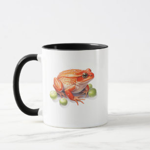 Caneca de Café Sapo Vermelho Vibrante A Beleza Ous
