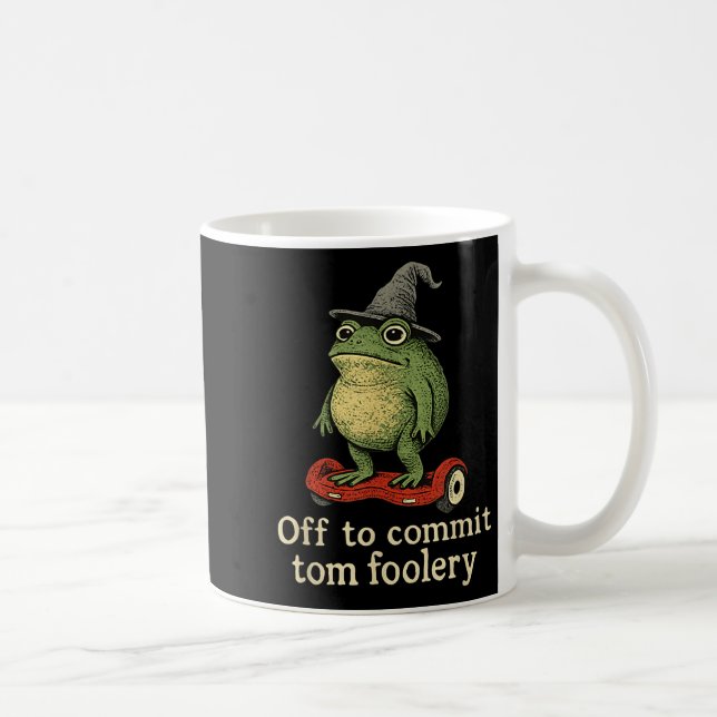 Caneca De Café Sapo Whimsical Para Cometer O Tom Foolery Para (Direita)