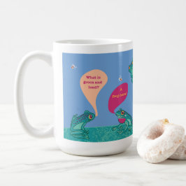 Caneca De Café Sapos da árvore bobo - Azul e Verde