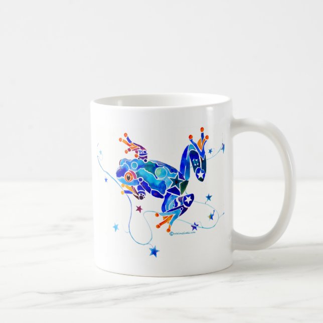 CANECA DE CAFÉ SAPOS DE ÁRVORE AZUIS LOUCOS (Direita)