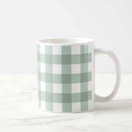 Caneca De Café Sapos de bolhas Gingham - xadrez verde de louros d