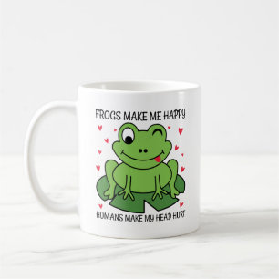 Caneca De Café Sapos Fazem-me Feliz Humanos Machucar A Minha Cabe