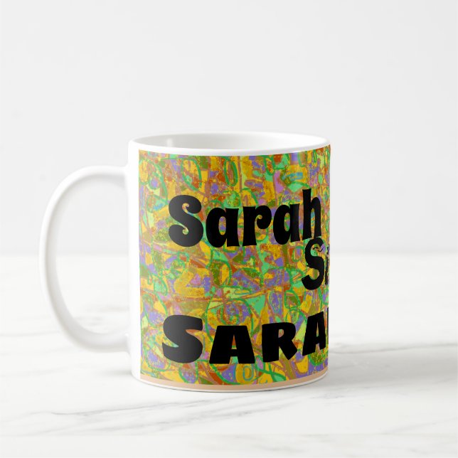 Caneca De Café sarah de Orphan Black abstrato art, multifontes (Esquerda)
