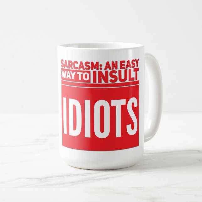 Caneca De Café Sarcasm Classic Mug (Frente Esquerda)