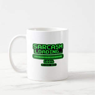Caneca De Café Sarcasmo Carregando 100% Por Favor Aguarde Diverti