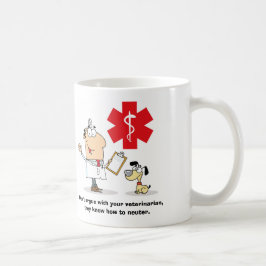 Caneca De Café Sarcasmo neutro veterinário