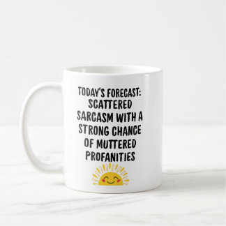 Caneca de Café Sarcástica: Uma Previsão Diária Hum