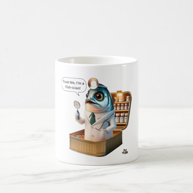 Caneca De Café Sardinha Salgada Médico Peixe-iciano Piada do Ocea (Centro)