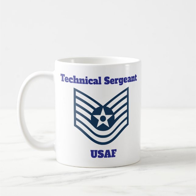 Caneca De Café Sargento Técnico Insignia Coffee Mug (Esquerda)
