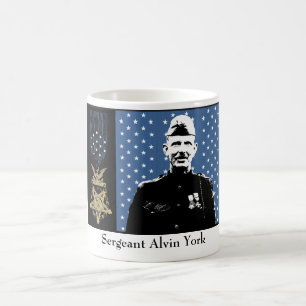 Caneca De Café Sargento York e a medalha da honra