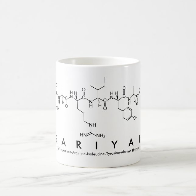Caneca De Café Sariyah peptide name mug (Centro)