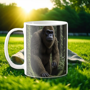 Caneca De Café Sasquatch Bigfoot na floresta