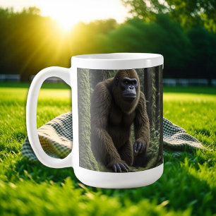 Caneca De Café Sasquatch Bigfoot na floresta