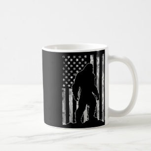 Caneca De Café Sasquatch Usa Flag Patriótico Bigfoot Em 4 De Julh