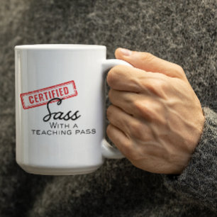 Caneca De Café Sass Certificável Personalizável com um passe de e