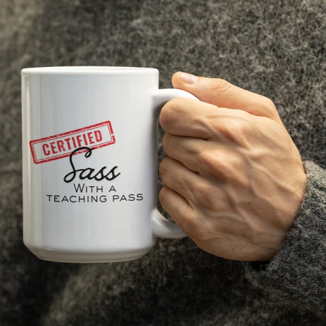 Caneca De Café Sass Certificável Personalizável com um passe de e (Criador carregado)