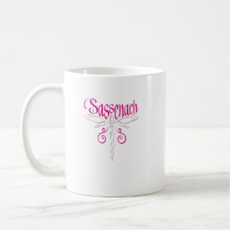Caneca De Café Sassenach Dragonfly Celtic Pink Scottish Gift