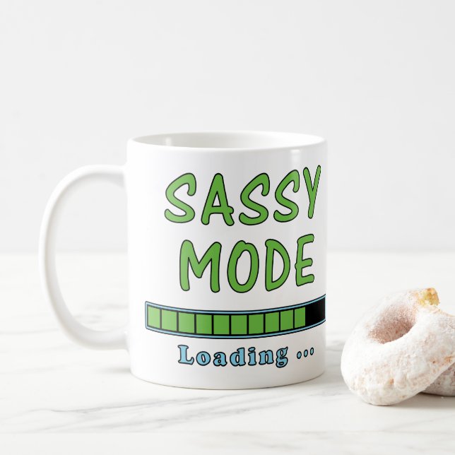 Caneca De Café Sassy Mode Loading … (Com Donut)